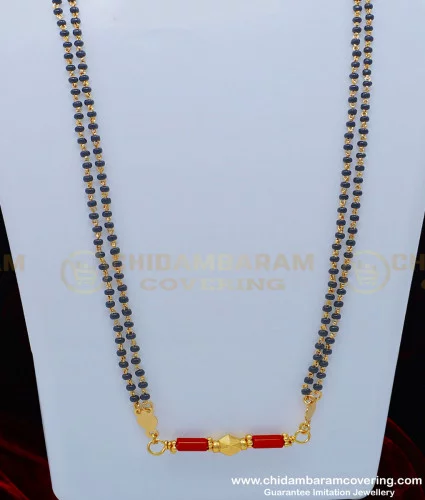 Simple long mangalsutra on sale designs in gold